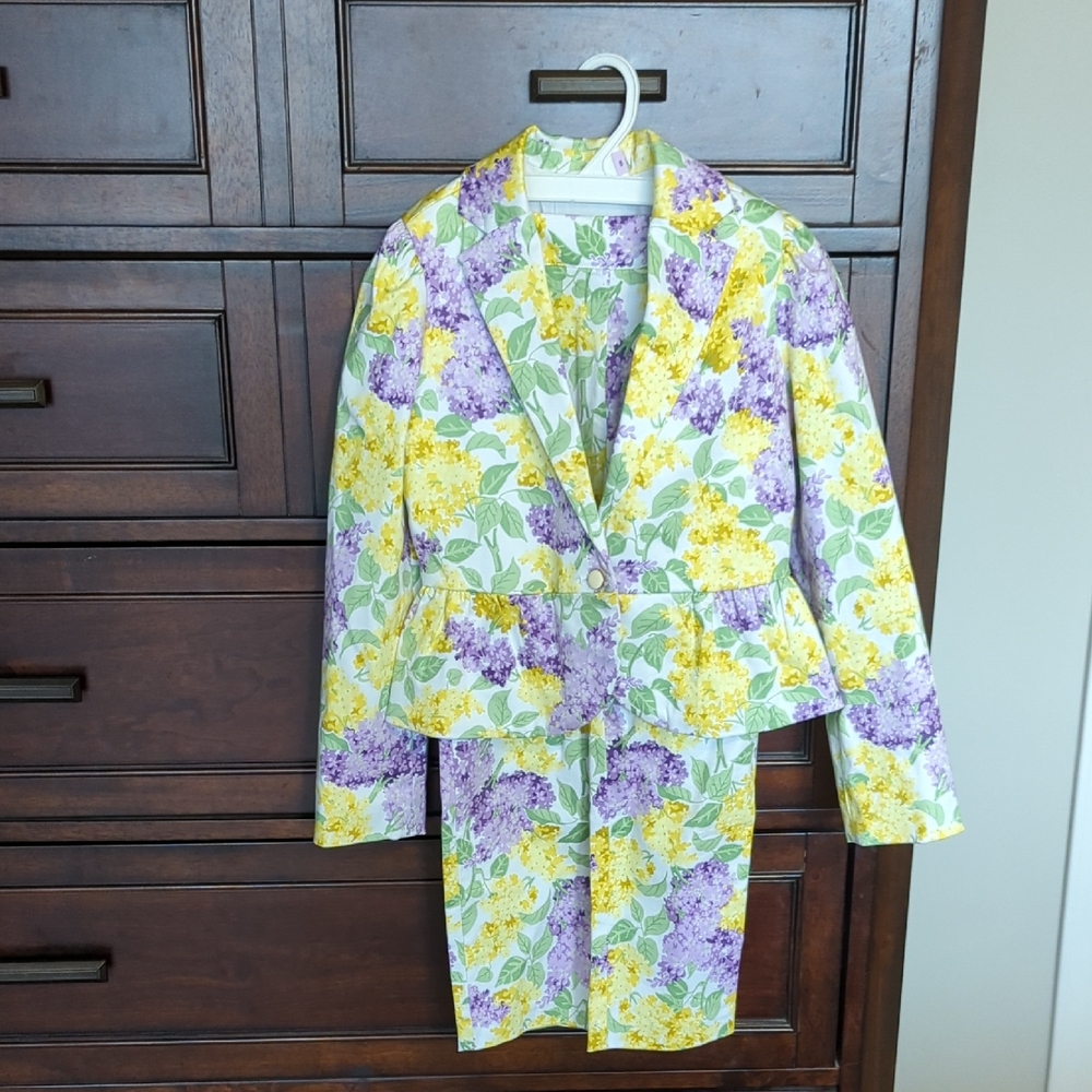 Floral Girls Jacket And Pant Set